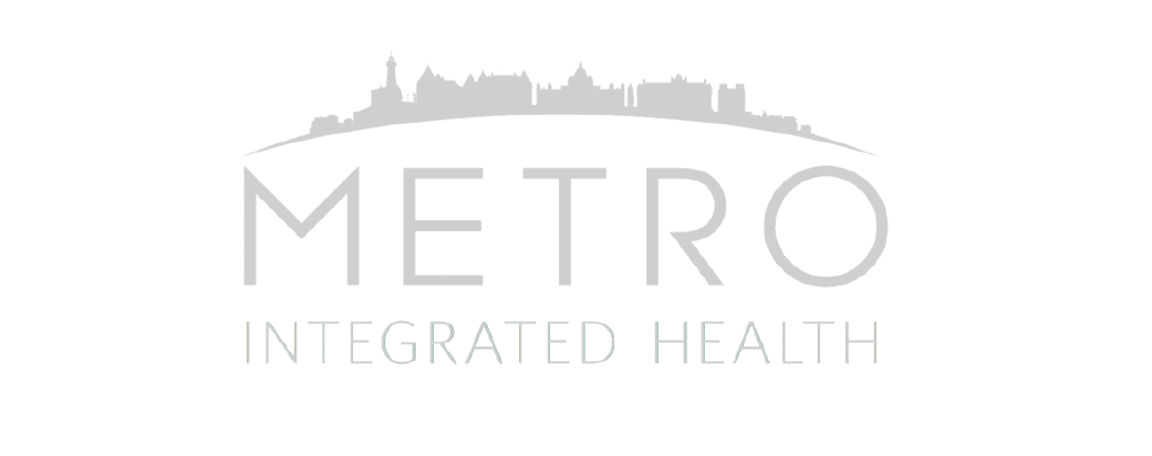 Logo metro integrated health - Victoria massage therapy and acupuncture clinic (white)